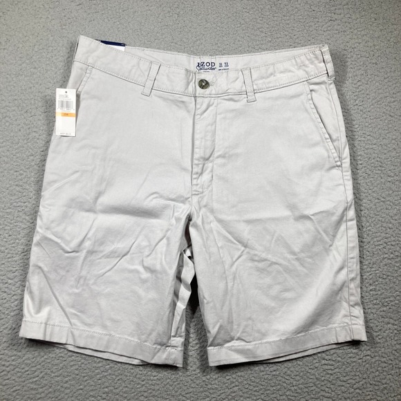 Izod Other - IZOD Saltwater Dockside Shorts Mens 33 NEW Beige Stretch Classic Fit Chino